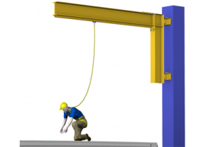 swing arm fall arrest system