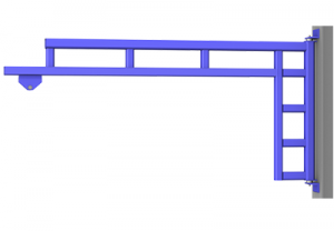 Gorbel Wall mounted work station enclosed track jib crane