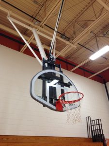 basketball backboard height adjuster