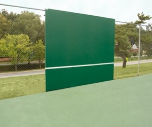rally master tennis backboard hitting walls